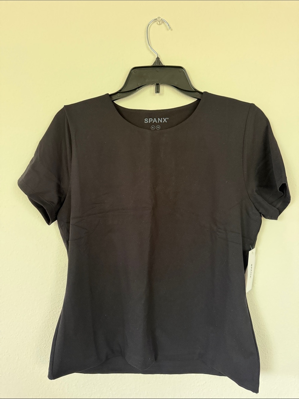 SPANX Black Short Sleeve Crewneck Tee